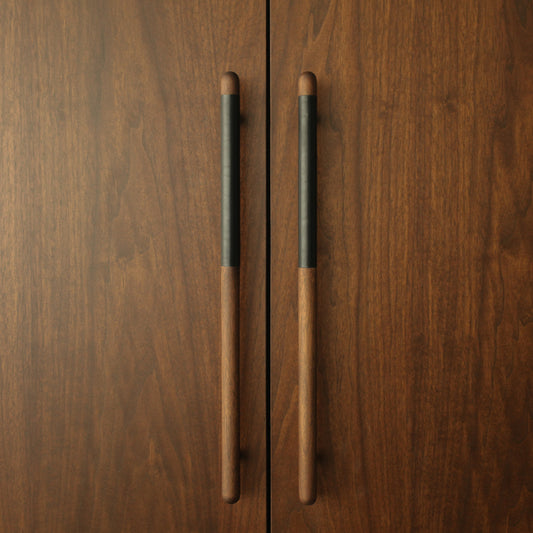 BP01  Cabinet Bar Pull - Offset Leather