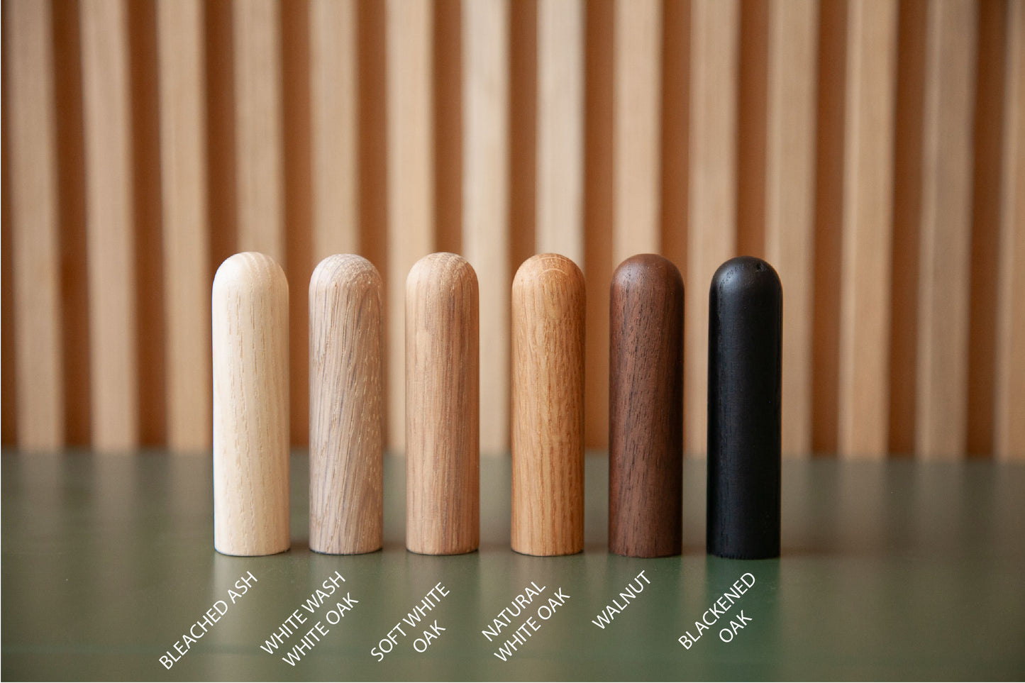 Bar Pull Wood Finish Sample Set