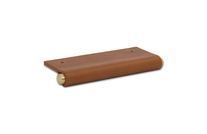 EP01 Leather Edge Pull - Satin Brass Core