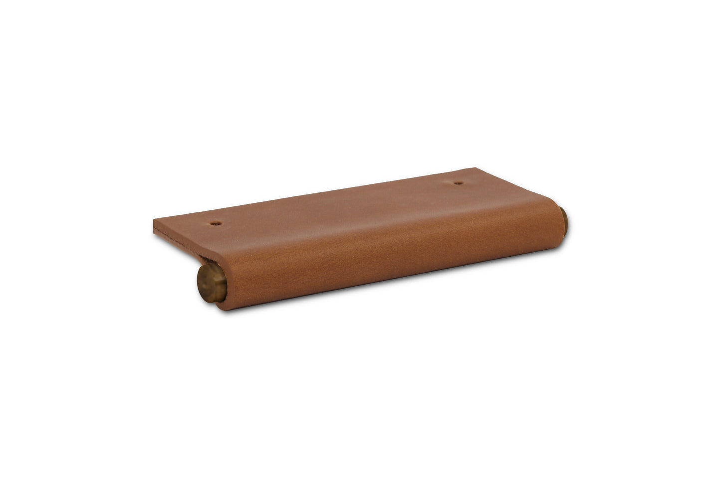 EP01 Leather Edge Pull - Aged Brass Core