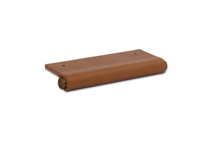 EP01 Leather Edge Pull - Aged Brass Core