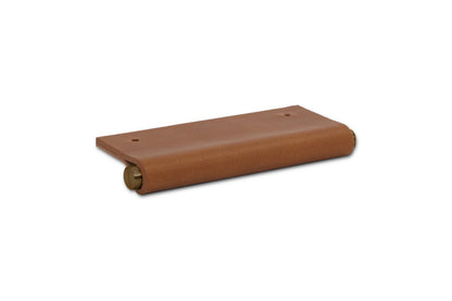 EP01 Leather Edge Pull - Aged Brass Core