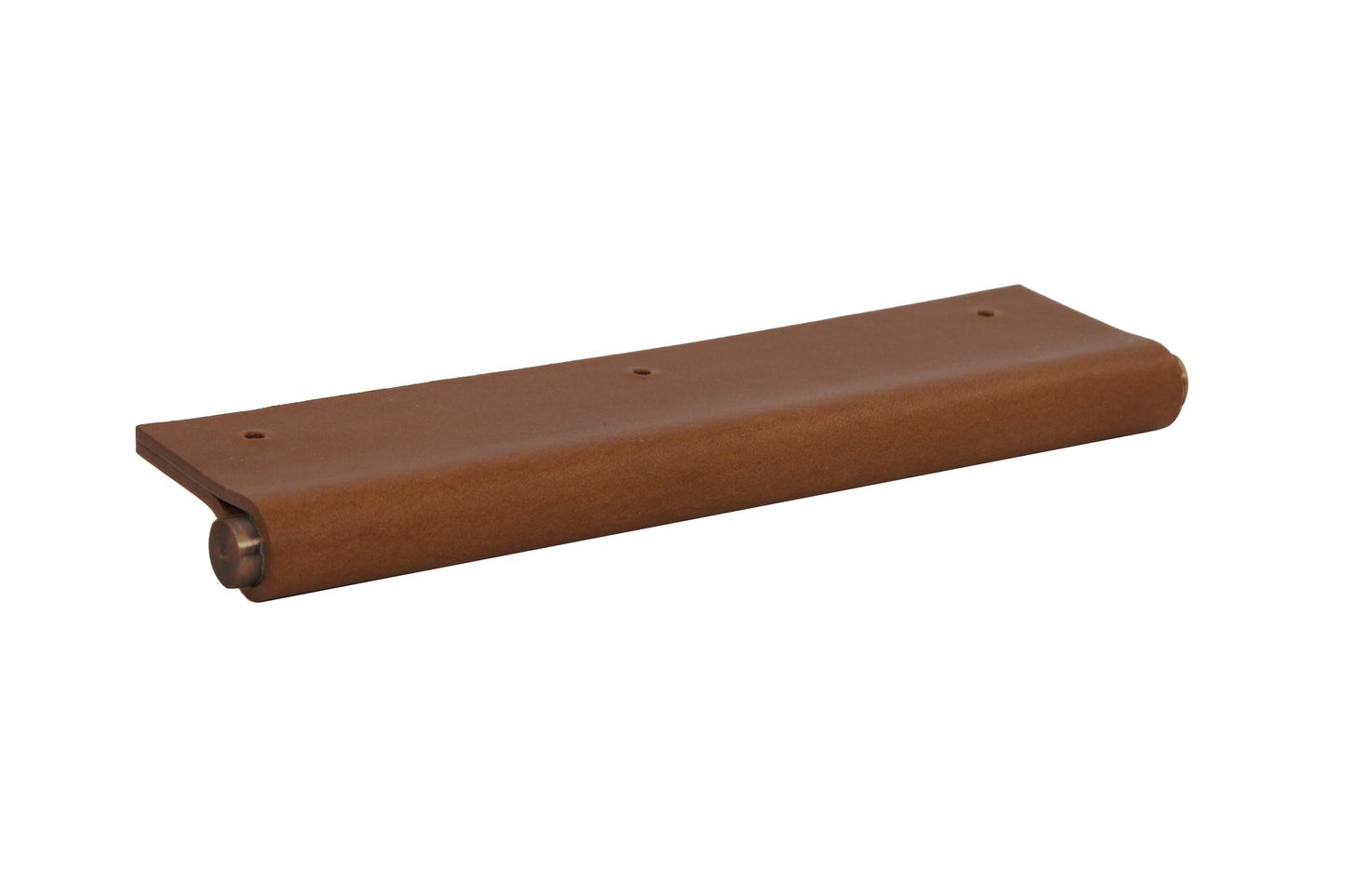 EP01 Leather Edge Pull - Aged Brass Core