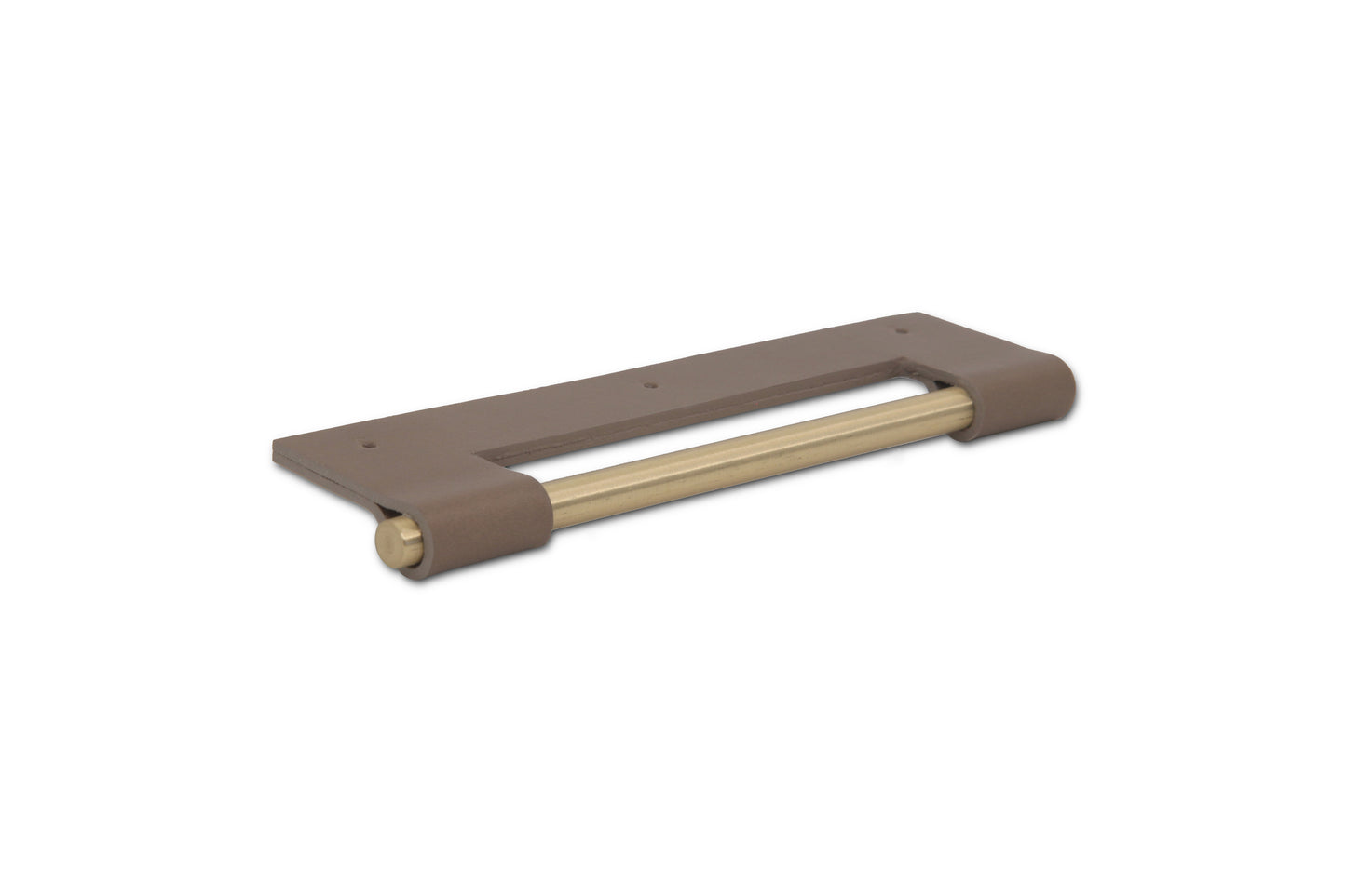 EP03 Leather Edge Pull - Satin Brass Core